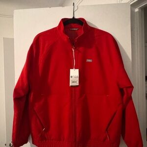 Figs womens -  Sydney Scrub Jacket in winning red
